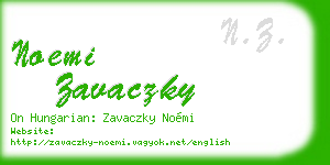 noemi zavaczky business card