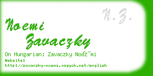 noemi zavaczky business card